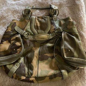 DKNY Camo Leather Travel Bag